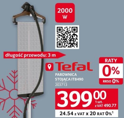 Parownica stojąca IT8490 Tefal promocja w Selgros