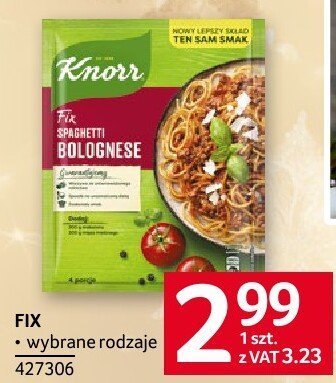 Fix Knorr różne rodzaje promocja w Selgros