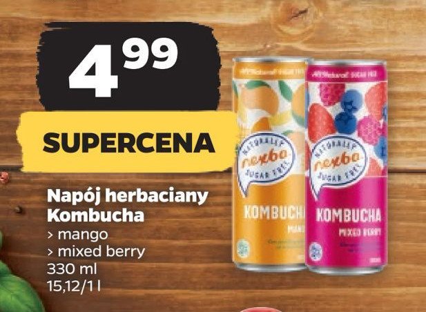 Woda kombucha owoce le艣ne Nexba promocja