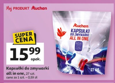 Tabletki do zmywarki Auchan r贸偶norodne (logo czerwone) promocja