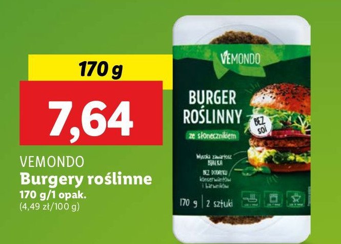 Burger roślinny Vemondo promocja