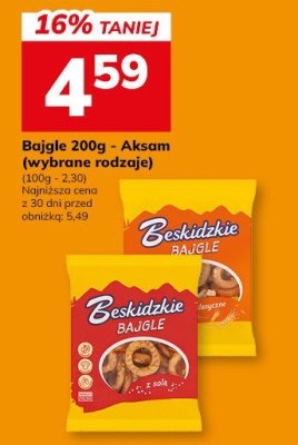 Bajgle 200g - Aksam (wybrane rodzaje) promocja w Hitpol