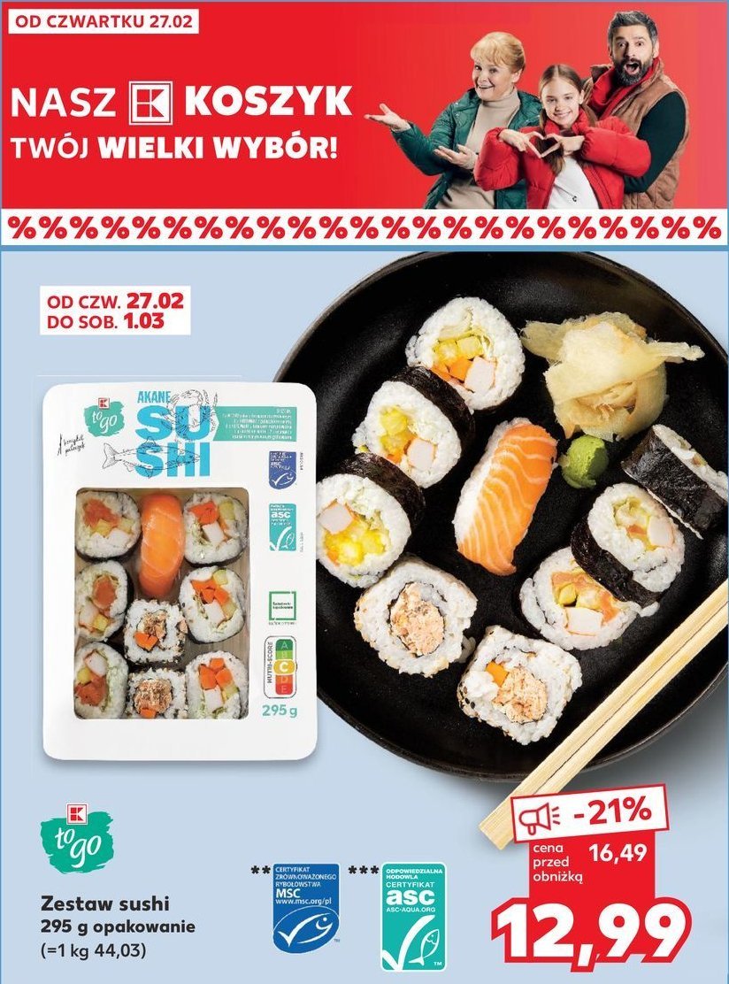 Sushi K-classic togo promocja w Kaufland