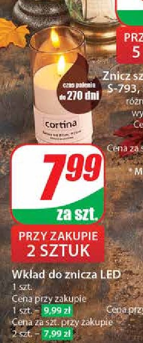 Wkład led 270 dni Cortina promocja