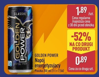 Napój energetyzujący Golden Power Classic promocja w Aldi
