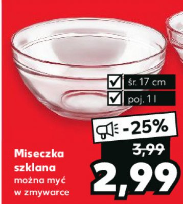 Miseczka szklana 1 l promocja