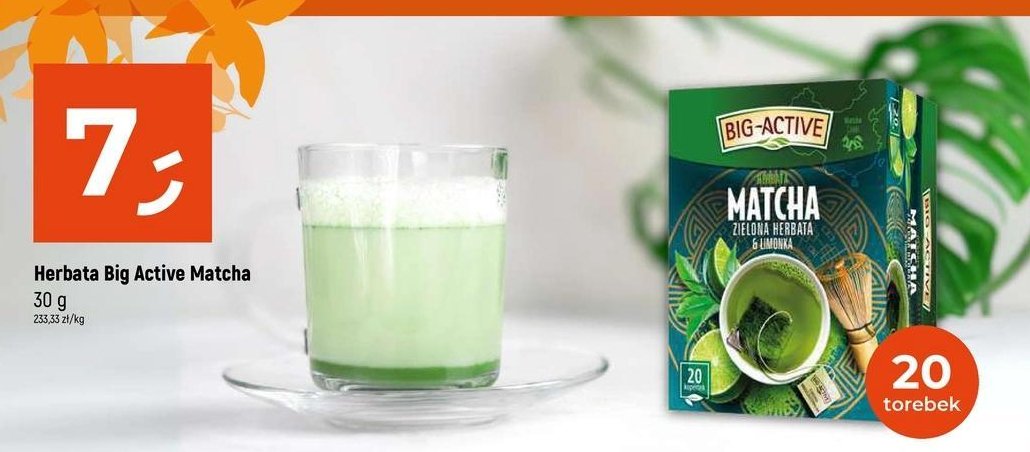 Herbata matcha z limonką Big-active promocja