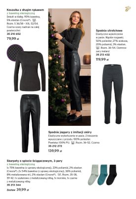 Spodnie joggery z imitacji skóry czarne promocja w Tchibo