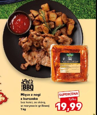 Mięso z nogi kurczaka bez kości ze skórą w marynacie K-classic let's bbq promocja