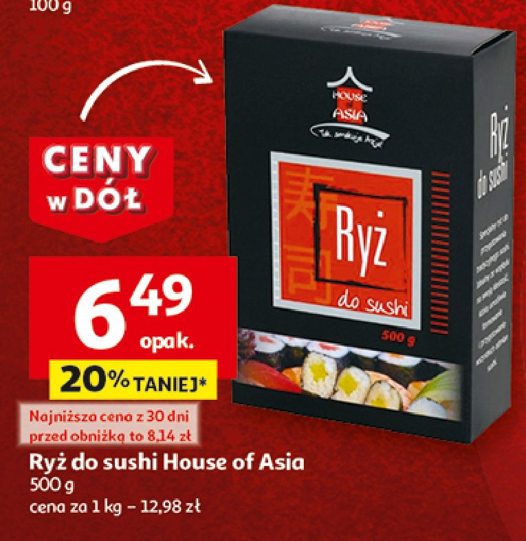 Ryż do sushi House of asia promocja w Auchan