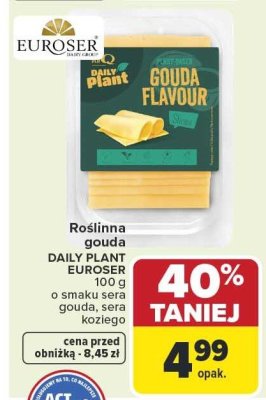 Roślinna gouda Daily Plant Euroser promocja w Carrefour Market