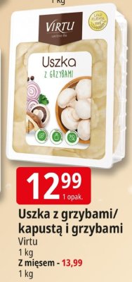 Uszka z grzybami/kapustą i grzybami Virtu promocja w Leclerc