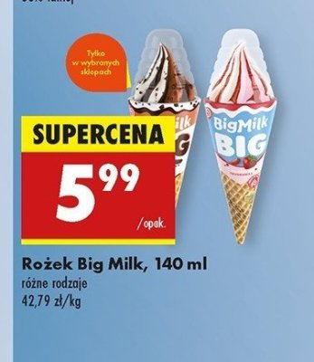 Lód waniliowy z sosem czekoladowym Algida big milk promocja