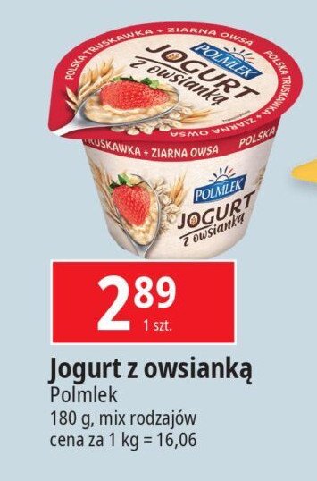 Jogurt z owsianką truskawka Polmlek promocja