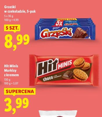 Ciastka Hit Minis Markizy z kremem promocja w Lidl