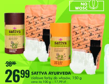 Farba do włosów deep brown Sattva ayurveda promocja w Biedronka