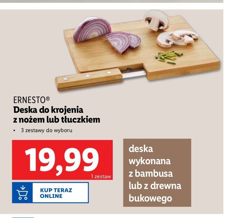 Deska do krojenia z nożem Ernesto promocja