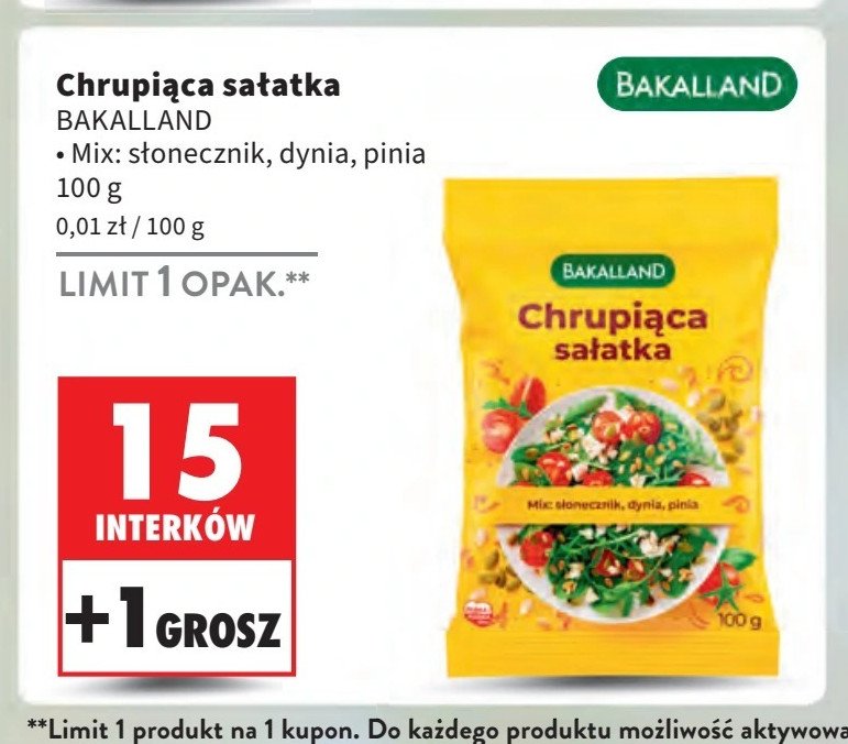 Chrupiąca sałatka Bakalland promocja