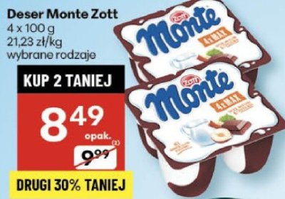 Deser Monte Zott promocja w Delikatesy Centrum