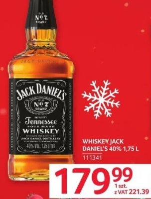 Whiskey Jack Daniel's 40% 1,75 l promocja w Selgros