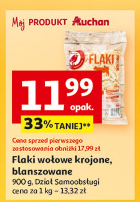 Flaki cielęce blanszowane Auchan promocja w Auchan