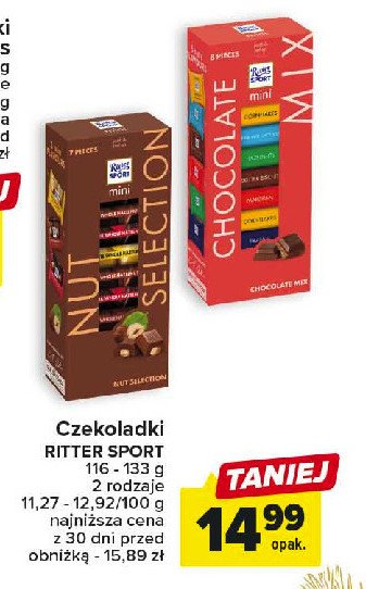Czekoladki chocolate mix Ritter sport promocja
