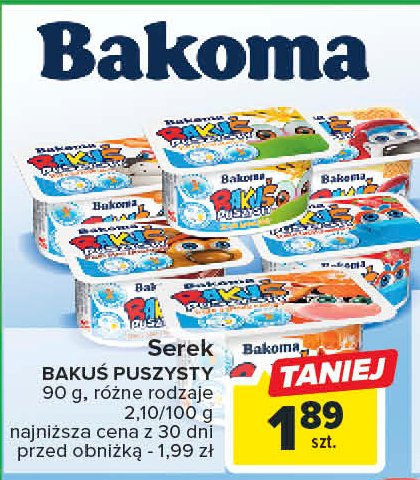 Serek puszysty wafelkowy Bakoma bakuś puszysty promocja