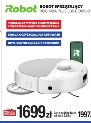 Robot sprzątający ROOMBA PLUS S05 COMBO promocja w RTV EURO AGD
