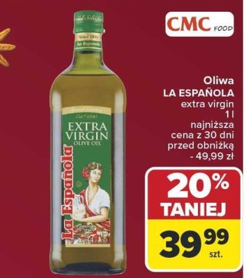Oliwa LA ESPAÑOLA extra virgin promocja w Carrefour