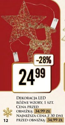 Dekoracja LED różne wzory promocja w Dino