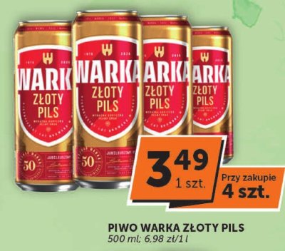 Piwo Warka Złoty Pils promocja w Euro Sklep