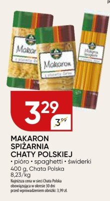 Makaron spiżarnia chaty polskiej promocja w Chata Polska