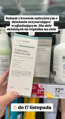 Balsam do ciała Wygładzający z kwasem salicylowym 150ml promocja w Rossmann