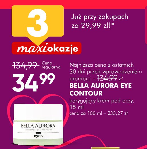 Krem pod oczy Bella aurora promocja