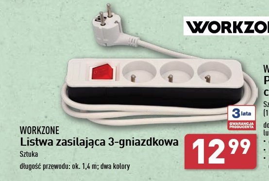 Listwa zasilająca 3 gniazda czarna promocja