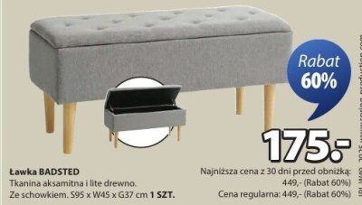 Ławka BADSTED promocja w Jysk