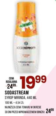 Syrop Mirinda Sodastream 440 ml promocja w Drogerie Natura
