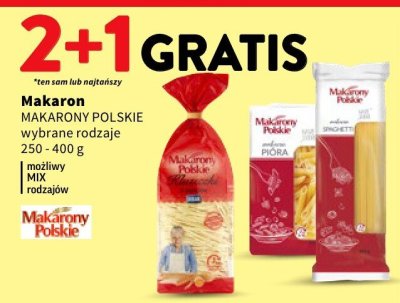 Makaron Makarony Polskie wybrane rodzaje promocja w Intermarche