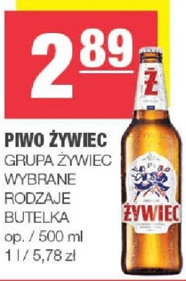 Piwo Żywiec Grupa Żywiec wybrane rodzaje butelka promocja w SPAR