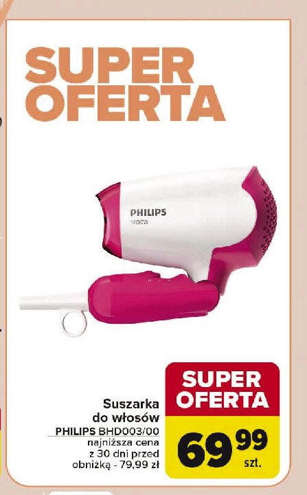 Suszarka bhd 003/00 Philips promocja