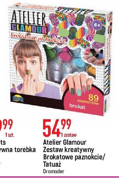 Atelier glamour brokatowe paznokcie Dromader promocja