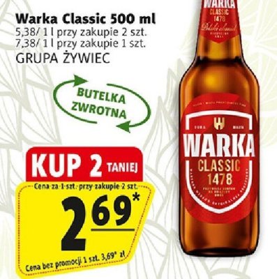 Piwo Warka promocja w Prim Market