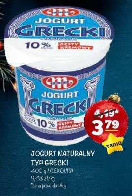 Jogurt naturalny typ grecki Mlekoita 400g promocja w Arhelan