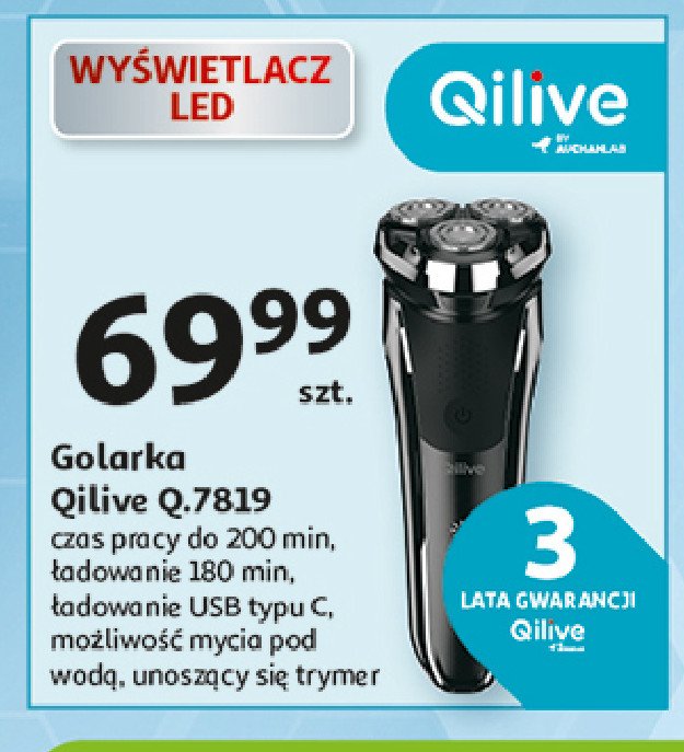 Golarka q.7819 Qilive promocja w Auchan