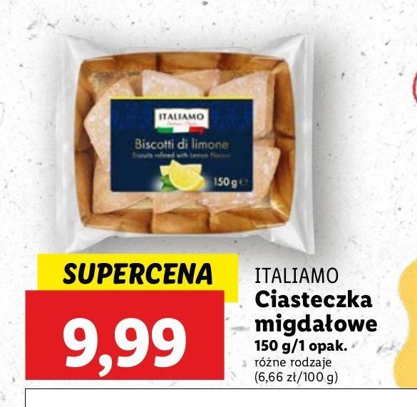 Ciastka migdałowe z cytryną Italiamo promocja