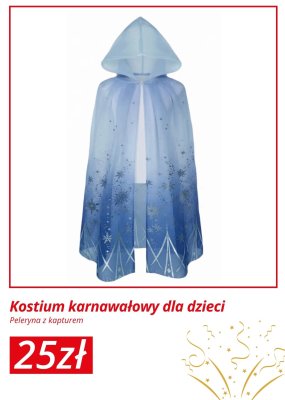 Kostium karnawałowy dla dzieci Peleryna z kapturem promocja w KiK