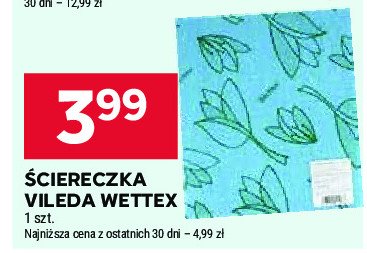 Ścierka wettex 20.5 x 17.6 cm Vileda promocja w Stokrotka