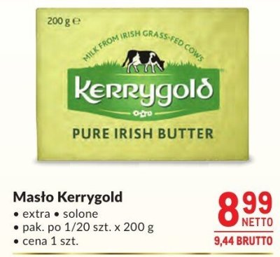 Masło Kerrygold extra + solone promocja w Makro