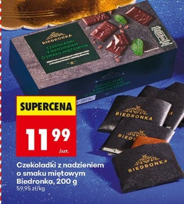 Czekoladki z nadzieniem o smaku miętowym  promocja w Biedronka