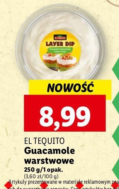 Guacamole warstwowe El tequito promocja